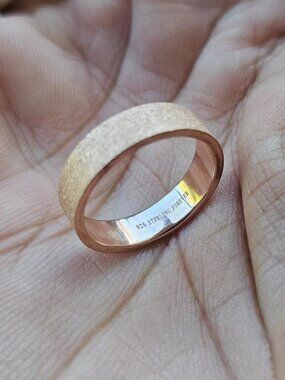 Sterling Forever Fine Jewelry Ring Rose Gold over Sterling Silver Ring Size 6